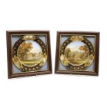 A pair of 19th century Sevres porcelain cabinet plates,
