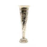A Victorian silver specimen vase,