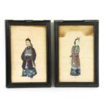 Two Chinese paintings on rice paper,