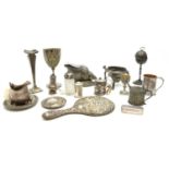 A collection of silver and silver plate,