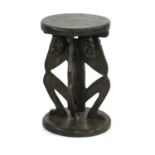 An African hardwood stool,