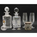 A large collection of cut glass,