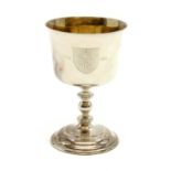 A silver goblet,