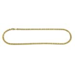 A 9ct gold mesh link necklace,