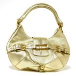 A Jimmy Choo metallic gold leather Tulita hobo handbag