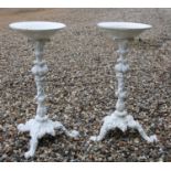 A pair of 19th century cast iron bird baths,