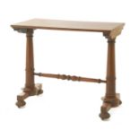 A Victorian mahogany stretcher table,