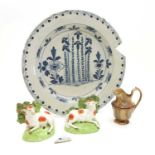 A Delft blue and white charger,
