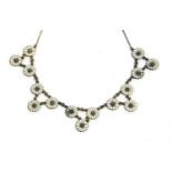A sterling silver Danish chandelier necklace