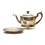 A George III silver teapot,