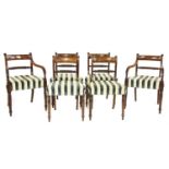 A set of six mahogany dining chairs in Regency style