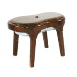 A Chippendale period mahogany bidet and cover,