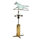 A copper weathervane,