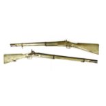 Two percussion muskets,