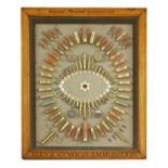 An Eley & Kynoch ammunition cartridge display board,