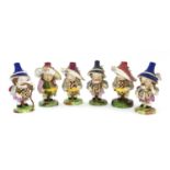 Six porcelain Mansion House dwarfs