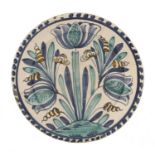 A delft pottery blue dash charger,