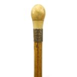 An ivory and malacca gadget cane,