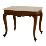 A Victorian walnut side table,