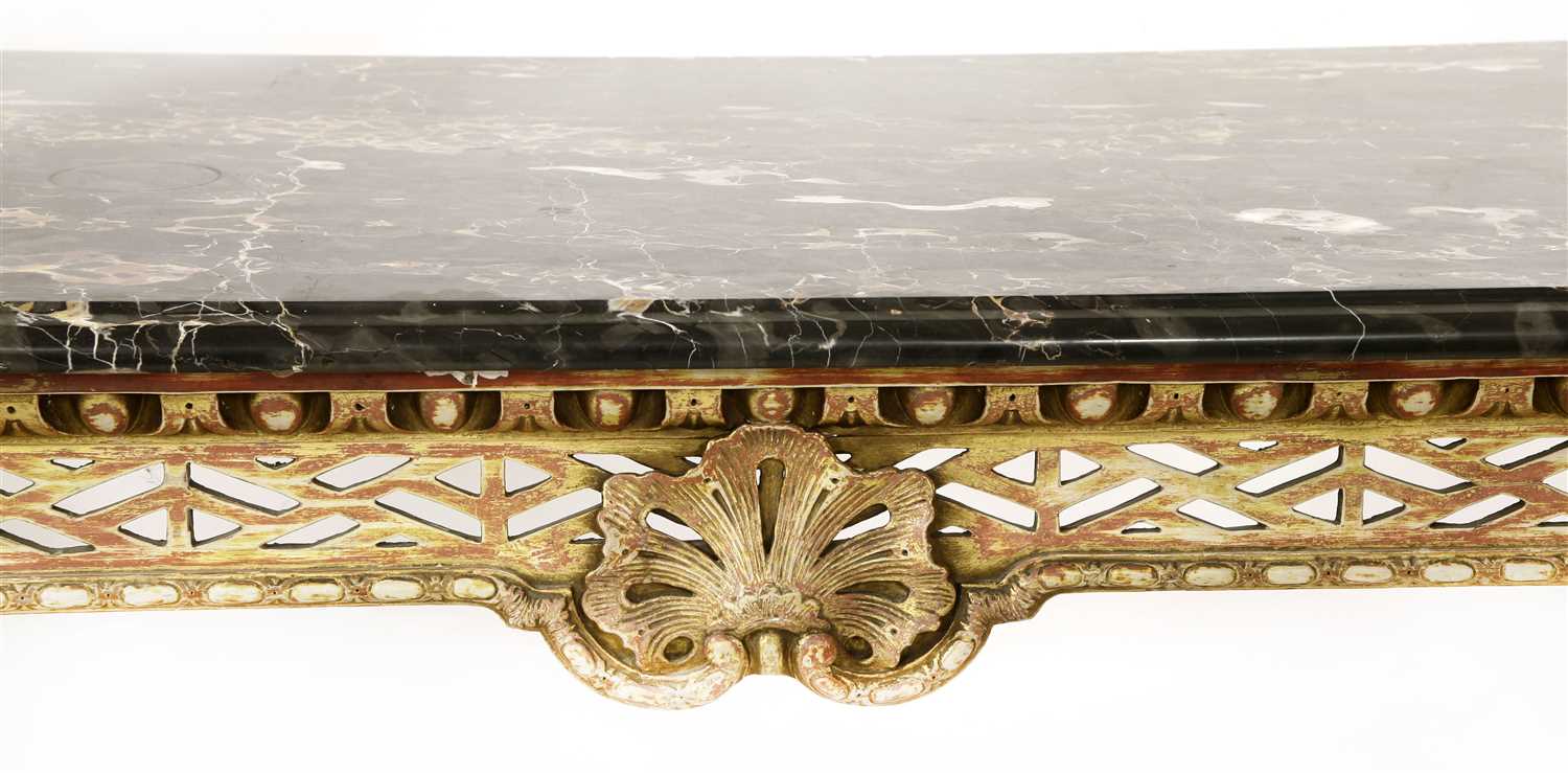 A Chippendale-style giltwood console table, - Image 3 of 4