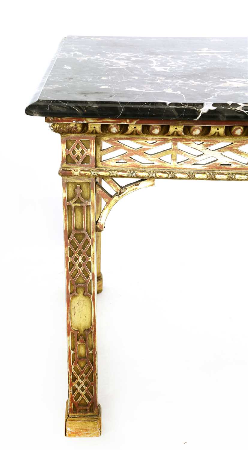 A Chippendale-style giltwood console table, - Image 4 of 4