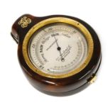 A brass cased desk barometer,