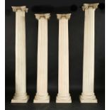 Eight fibreglass columns,