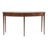 A George III mahogany bow fronted serving table,