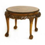 A Georgian-style walnut circular occasional table,