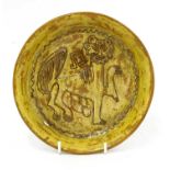 A Fustat Fatimid yellow-glazed sgraffito dish,