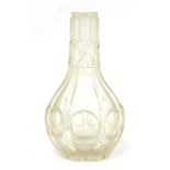 An Ottoman cut-glass bottle vase,