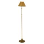 A French brass adjustable standard lamp,