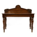 A miniature mahogany serving table,