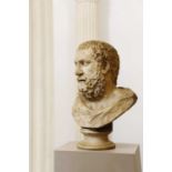 An Italian carved marble bust of an emperor,