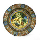 An istoriato majolica charger,