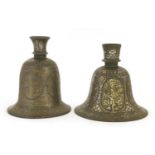 Two bidri hookah bases,