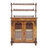 A Victorian walnut chiffonier,