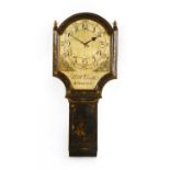 A lacquered and gilt chinoiserie tavern clock,