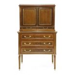 A French Empire mahogany and gilt brass-mounted bonheur-du-jour,