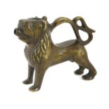 A bronze lion aquamanile,