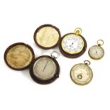 Four pocket barometers,