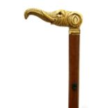 An ivory and malacca walking stick,