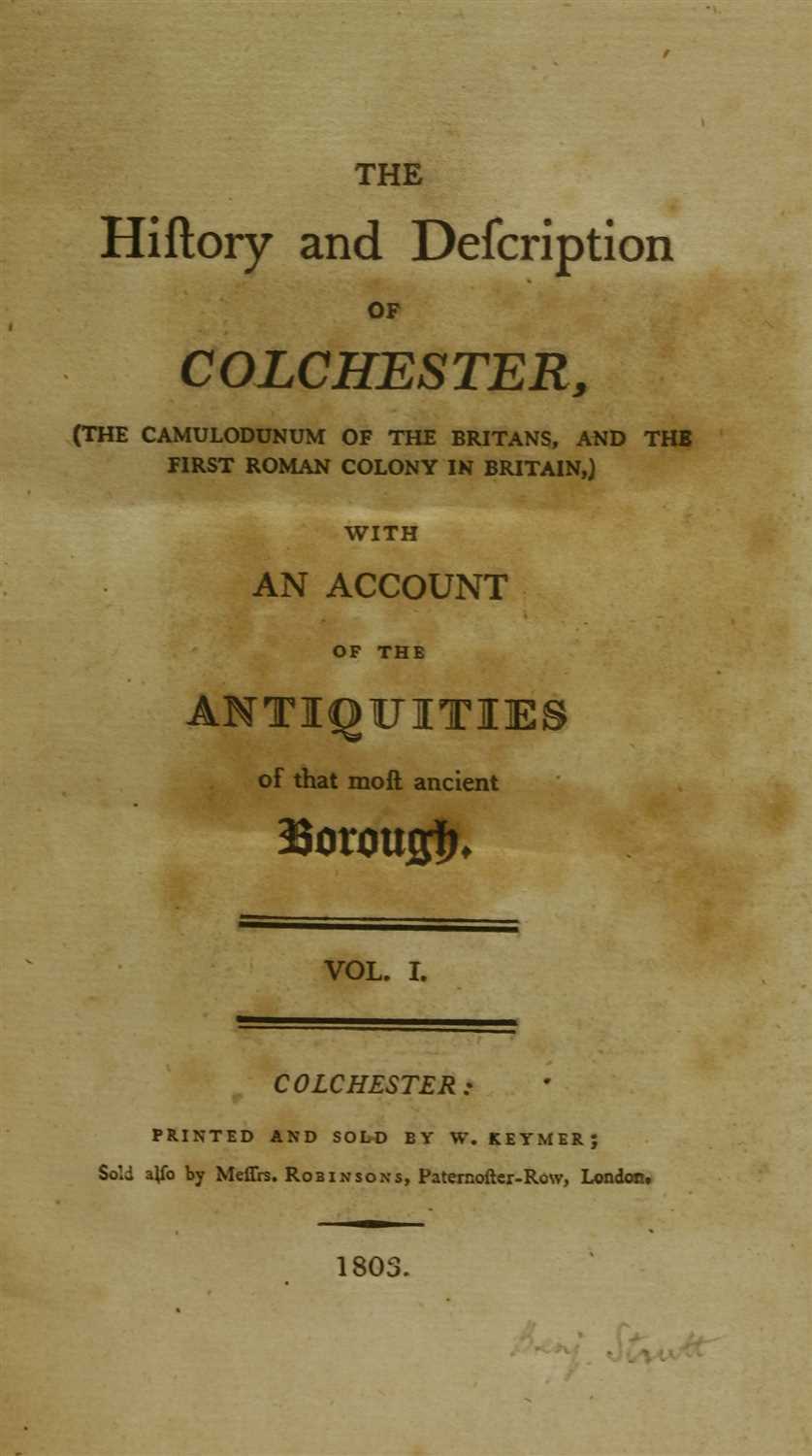 1- Morant, Philip: The History And Antiquities of the County of Essex, 2 vols, - Image 4 of 4