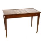 A French mahogany 'tric-trac' or backgammon table,