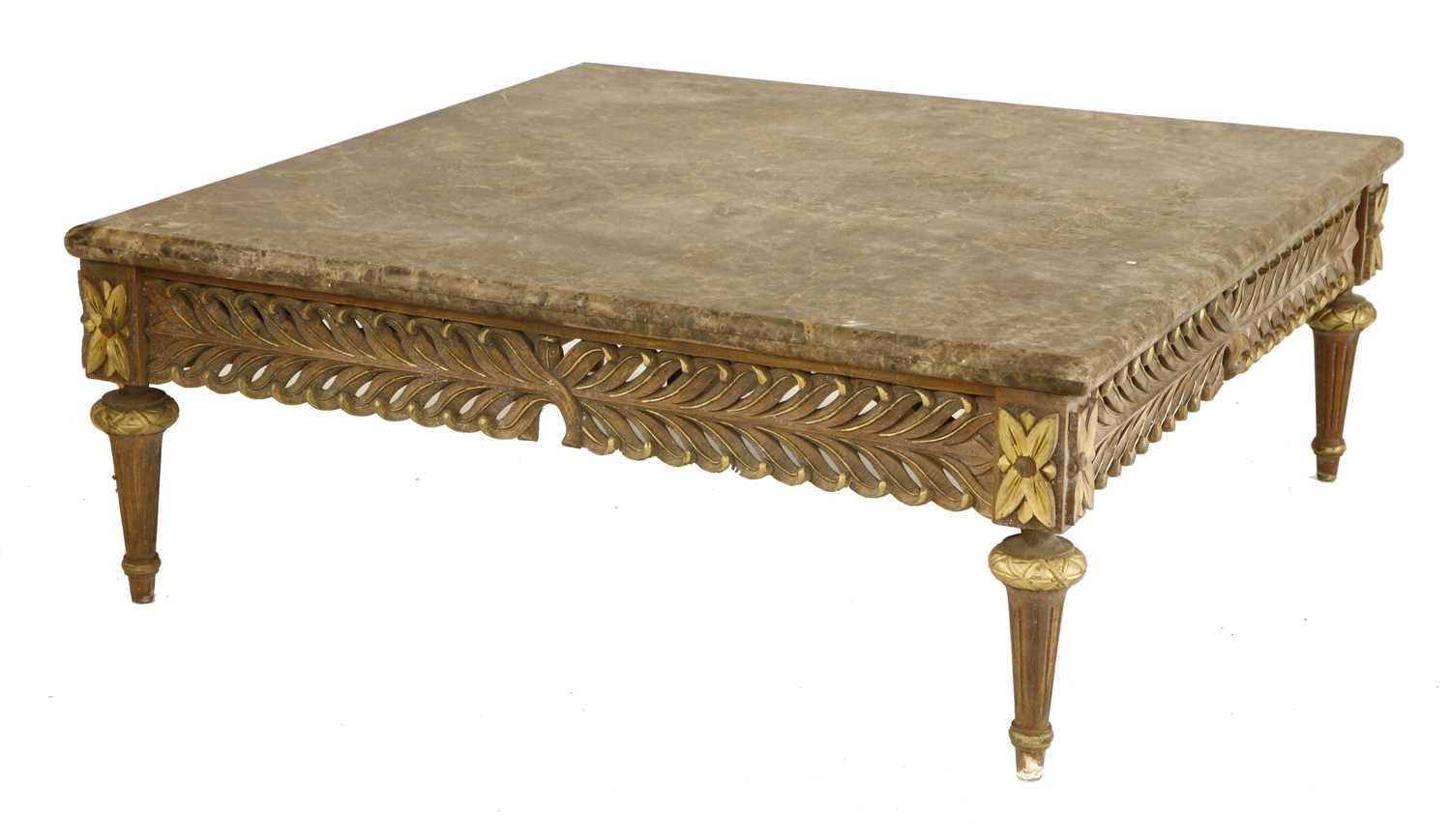 A giltwood coffee table,