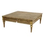 A giltwood coffee table,