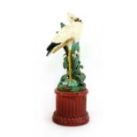 A large majolica stick stand,