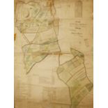 IRISH INTEREST: Original Hand drawn and coloured MAP of the Estate of Miss. E. Flood,