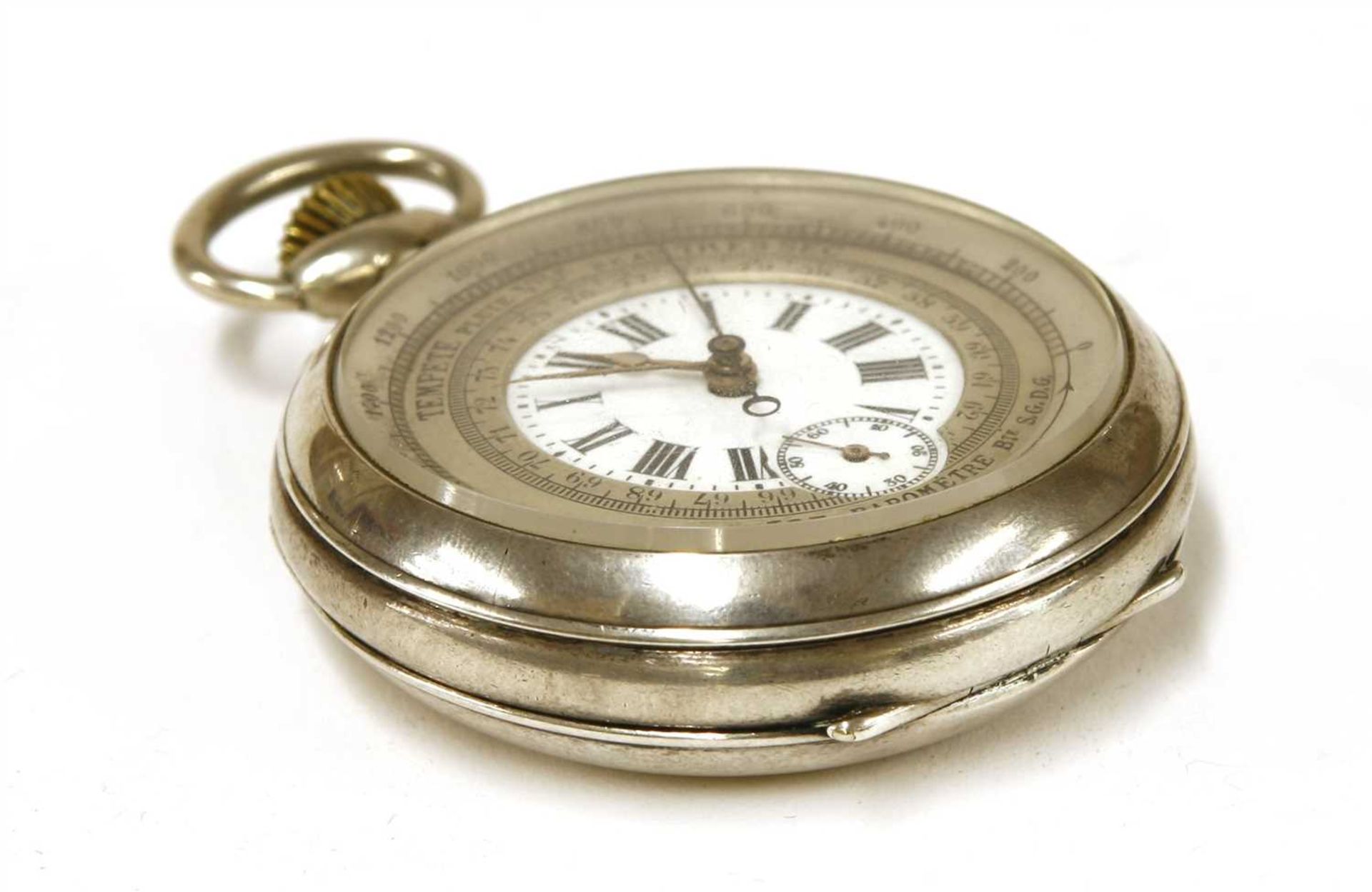 A Swiss pocket watch/barometer, - Image 2 of 2