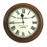 A Victorian mahogany wall clock,